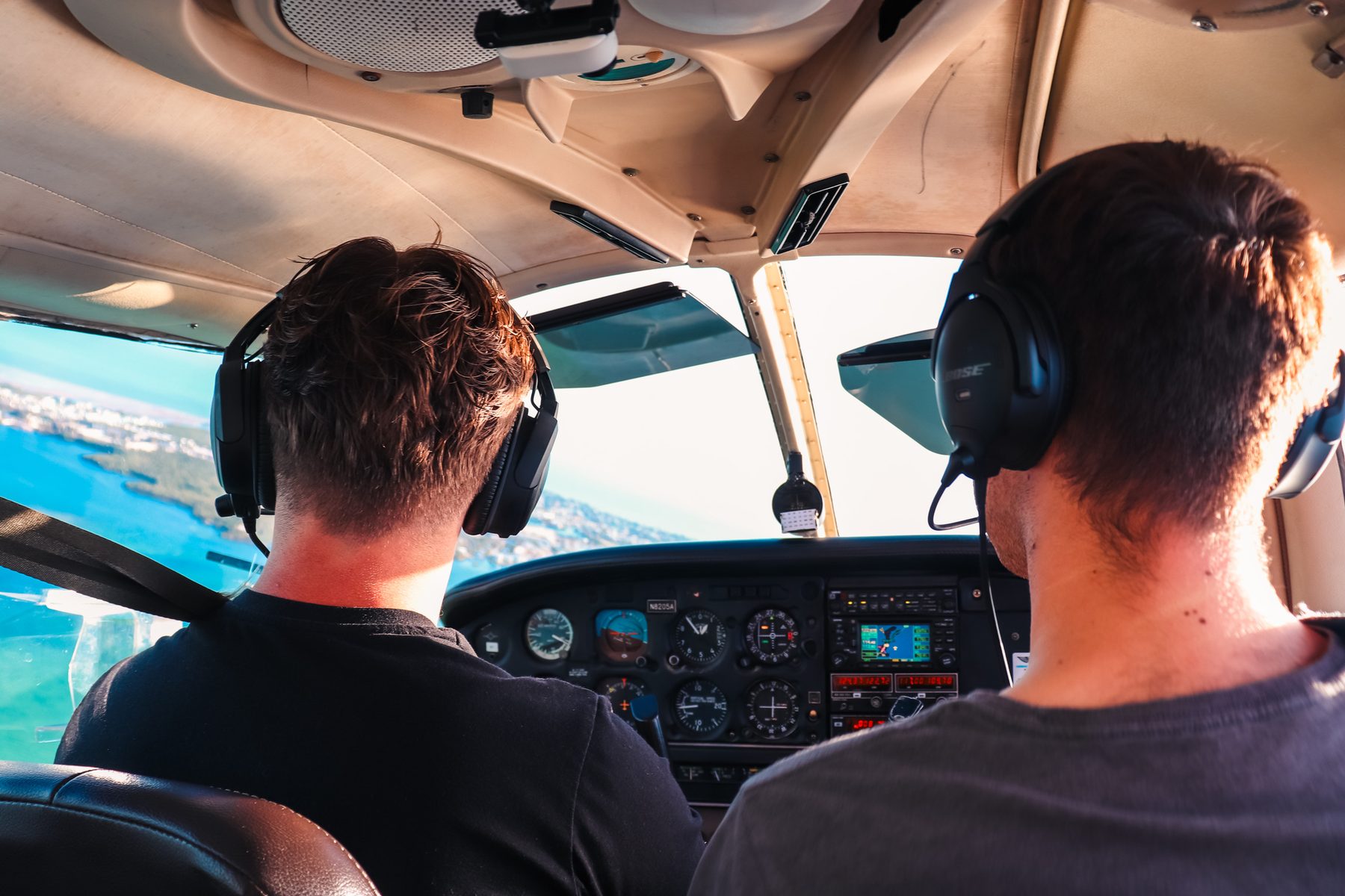 Andrew Serrazina in the cockpit